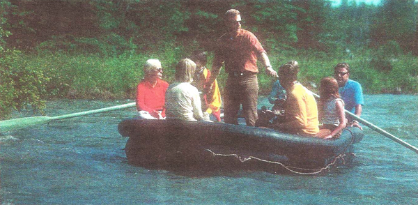 Dick Barker conducting a Snake River rafting tour